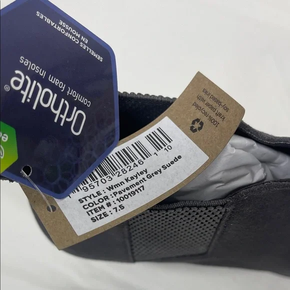 TOMS Charcoal Suede Wedge Booties - Picture 10 of 12